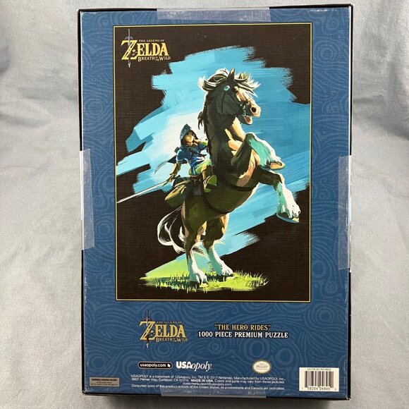Breath of Wild Hero Rides Zelda Puzzle 19x27" USAopoly 1000 pc*MISSING ONE PIECE - Picture 3 of 3
